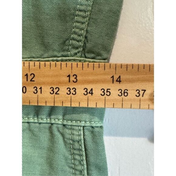 NWOT MOTHER Hedge Green Linen Blend Lightweight Fixer Short Romper One Piece XS - Picture 13 of 16